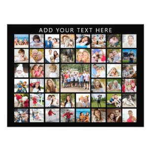 Photo Collage 45 Photos Personalized Custom Print