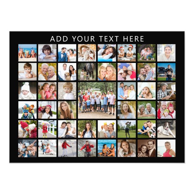 Photo Collage 45 Photos Personalized Custom Print (Front)