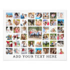Photo Collage 45 Photos Personalized White