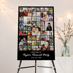 Photo Collage 50 Pictures 12x18 20x30 24x36 Black Foam Board
