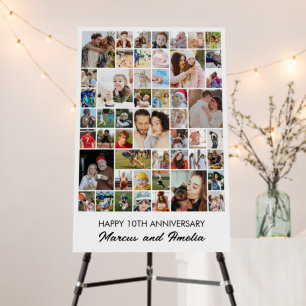 Photo Collage 50 Pictures 12x18 20x30 24x36 White Foam Board