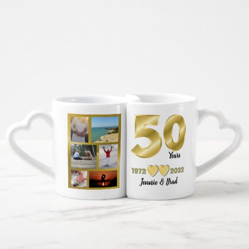 Photo Collage 50th Anniversary Mug Gift Set