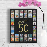 Photo Collage 50th Birthday Chapter 50 Family Faux Canvas Print<br><div class="desc">Are you looking for a special 50th birthday gift for someone special? Our beautiful faux canvas print family photo collage is the perfect way to show your love and appreciation. With 32 photographs, you can capture moments from the past and present, intimate family gatherings, and snapshots of happy times. This...</div>
