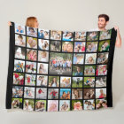 Photo Collage 53 Photos Personalized Black Fleece 