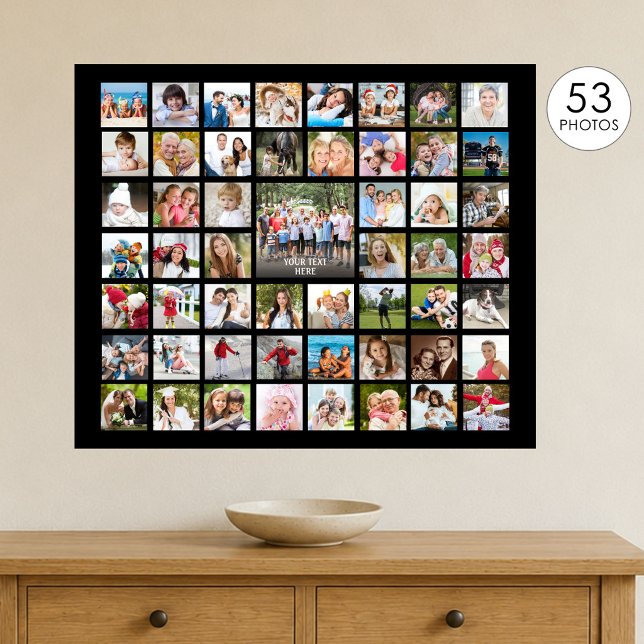 Photo Collage 53 Photos Personalized Custom Color Poster (Creator Uploaded)