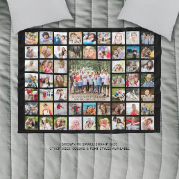 Photo Collage 55 Photos Personalized Custom Color Fleece Blanket