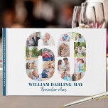 Photo Collage 60th Birthday Remember When ... Blue Guest Book<br><div class="desc">This personalized photo guest book is a lovely milestone birthday keepsake for a 60th Birthday. You can either let the guests at the 60th birthday party celebration add their well wishes and reminiscences or, if you're not having a party, you can pre-fill it with photos and "remember when ... ",...</div>