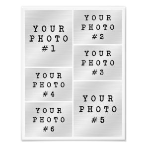 Photo Collage 6 Photo Grid Layout Photo Paper Print