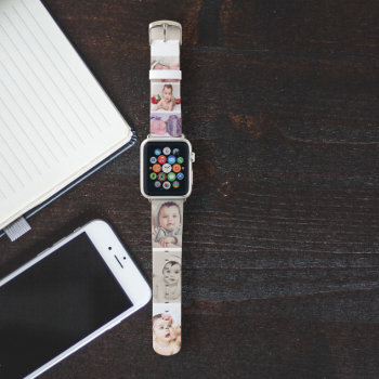 Photo Collage 6 Photo Template Personalized Apple Watch Band by Ricaso at Zazzle