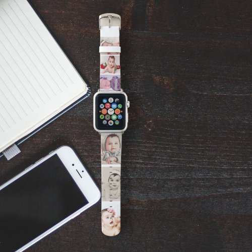 Photo Collage 6 Photo Template Personalized Apple Watch Band