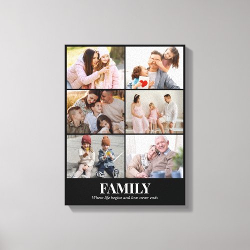 Photo Collage 6 Pictures 12x16 18x24 24x32 30x40 Canvas Print