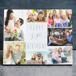Photo Collage 7 Picture Dusty Blue 30th Birthday Canvas Print<br><div class="desc">Say Happy 30th Birthday with a custom wrapped canvas. The photo template is set up for you to add 7 of your favorite photos which are displayed in a photo collage around the birthday greeting. The wording simply reads "Happy 30th Birthday" in casual typography. "30th" is actually editable if you...</div>