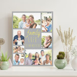 Photo Collage 7 Picture Family Life Quote Grey Canvas Print<br><div class="desc">Create your own wrapped canvas with 7 of your favorite photos. The design has a positive family quote, lettered in casual script and skinny font typography, with a modern color palette of grey and yellow (editable). The wording reads "family life is the best life". The photo template is set up...</div>