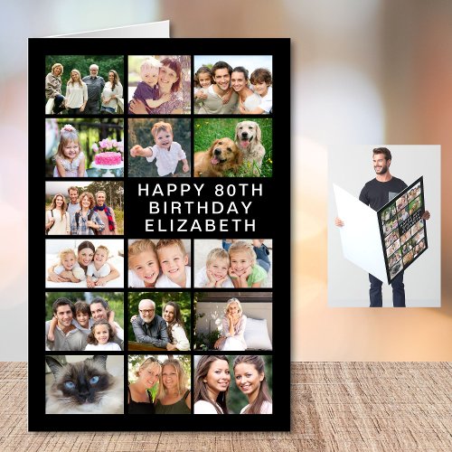 Photo Collage 80th Birthday Jumbo