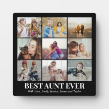 Photo Collage 9 Picture Grid Custom Square Black