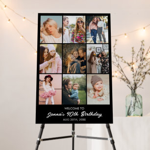 Photo Collage 9 Pictures 12x18 20x30 24x36 Black Foam Board