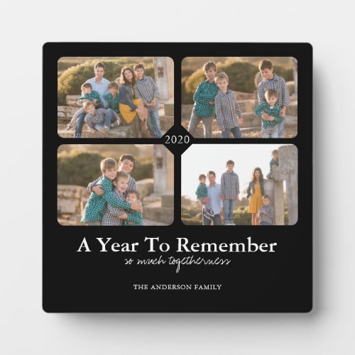 Photo Collage A Year To Remember Black Plaque