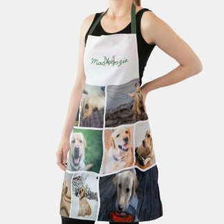 Photo Collage And Monogram Name Personalized Apron