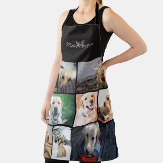 Photo Collage And Monogram Name Personalized Apron