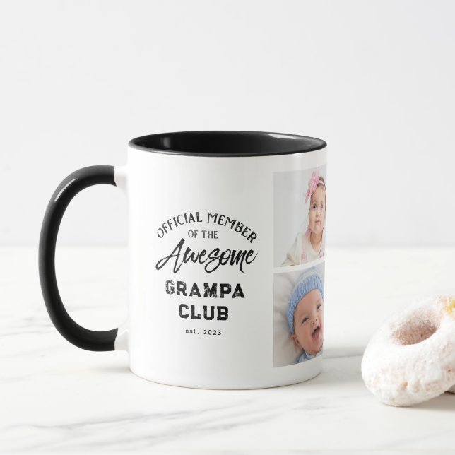 Photo Collage Awesome GRAMPA Mug (With Donut)