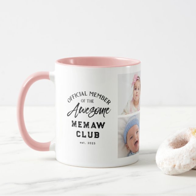 Photo Collage Awesome MEMAW Mug (With Donut)