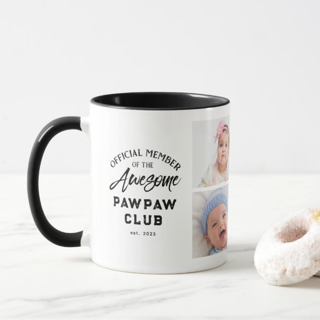Photo Collage Awesome PAWPAW Mug (With Donut)