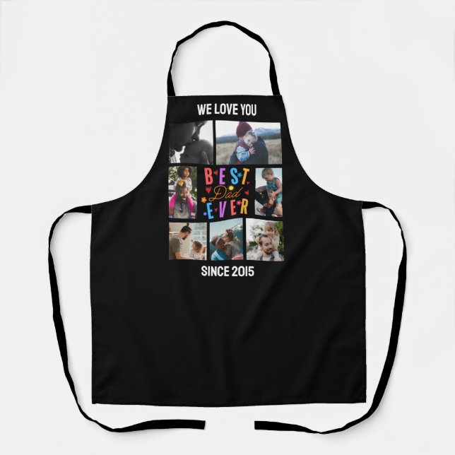 Photo Collage Best Dad Ever Apron (Front)