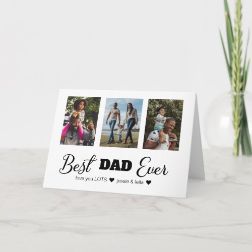 Photo Collage Best Dad Ever Fathers Day Card