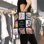 Photo collage best grandma ever grandmother black tote bag<br><div class="desc">A gift for your grandmother celebrating her life with a collage of 8 photos.  White text: Best Grandma Ever. Use photo of her,  children,  grandchildren,  husband,  pets,  friends,  her dream travel destination. A chic black background. Perfect as a Mother's Day gift or for birthdays and Christmas.</div>