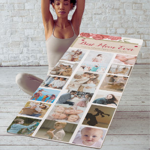Photo Collage Best Mom Ever Mothers Day Yoga Mat