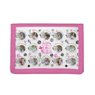 Photo Collage Birthday Gifts for Daughter Tri-fold Wallet