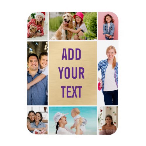 photo collage - black background - white text magn magnet