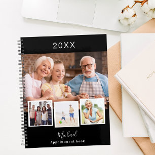 Photo collage black white appointments 2026 planner