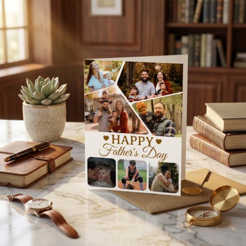 Photo Collage Brush Script Typography Big Personal Card