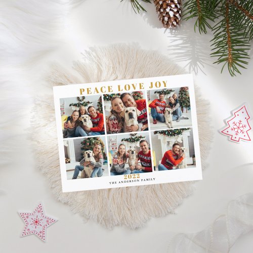 Photo Collage Christmas 2022 Holiday Postcard