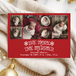 Photo Collage Christmas Birth Announcement<br><div class="desc">Celebrate the arrival of your little one with our Photo Christmas Birth Announcement. This elegant design allows you to share the joy of your newborn’s arrival during the festive season, blending the warmth of Christmas with the excitement of your baby's first moments. The announcement features a beautiful layout where your...</div>