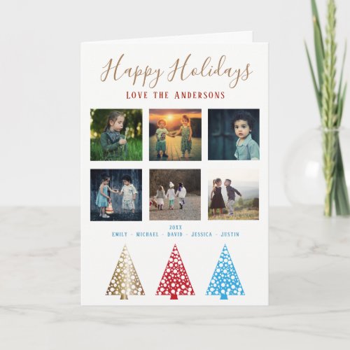 Photo Collage Christmas Card Family Instagram