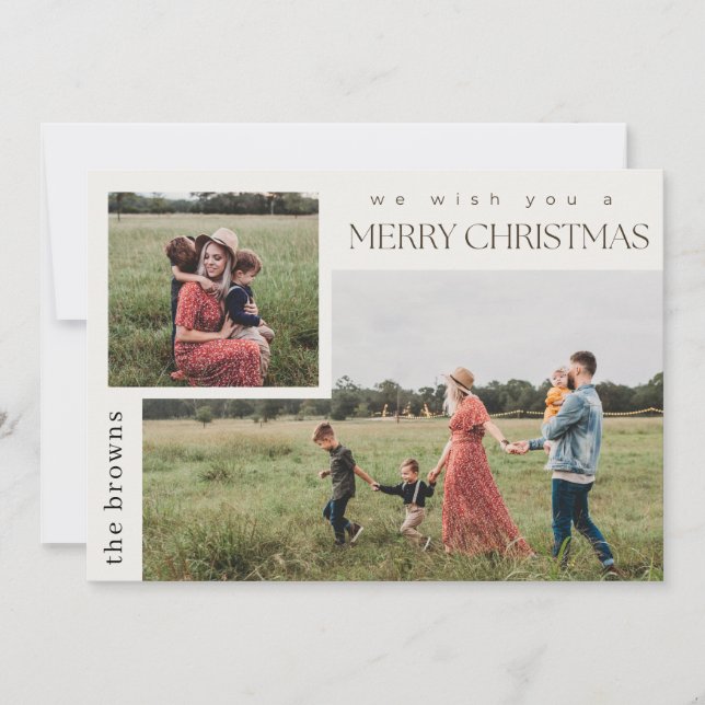 Photo Collage Christmas Holiday Card (Front)