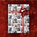 Photo Collage Christmas Wrapping Paper<br><div class="desc">Wrap all your holiday gifts up in this photo collage Christmas wrapping paper. Personal each picture with 10 of your personal photographs. The words peace,  love,  joy,  happiness and hope are scattered in the pattern.</div>