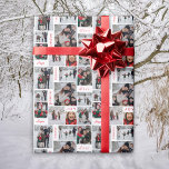 Photo Collage Christmas Wrapping Paper<br><div class="desc">Wrap all your holiday gifts up in this photo collage Christmas wrapping paper. Personal each picture with 10 of your personal photographs. The words peace,  love,  joy,  happiness and hope are scattered in the pattern.</div>