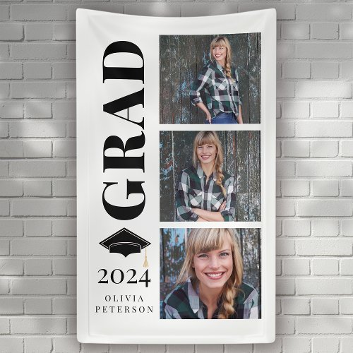Photo Collage Class of 2024 Graduation Banner
