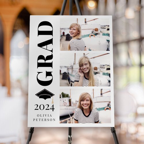 Photo Collage Class of 2024 Graduation Foam Board
