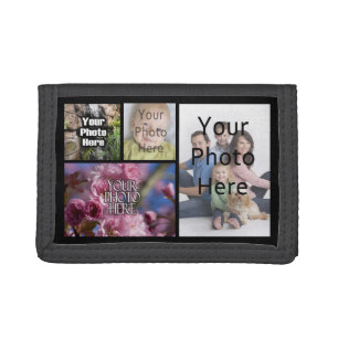 Photo Collage Custom Digital Picture Tri-fold Wallet