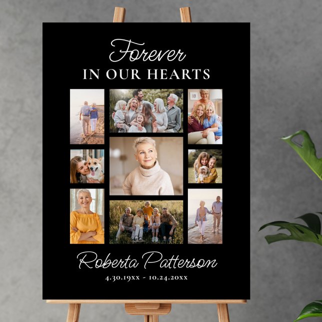 Photo Collage Custom Funeral Memorial Welcome Foam Board (Creator Uploaded)