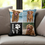 Photo Collage Custom Paw Dog Lover Pet Throw Pillow<br><div class="desc">Celebrate your furry friend in cozy style with this Photo Collage Custom Paw Print Dog Lover Throw Pillow. Featuring your favorite pet photos arranged in a playful paw design, this personalized pillow adds heart and charm to any space. Add your dog’s name or a sweet message to create a one-of-a-kind...</div>