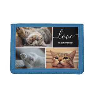 Photo Collage Cute Cats Personalized Tri-fold Wallet