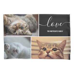 Photo Collage Cute Cats Pet Lovers Pillow Case