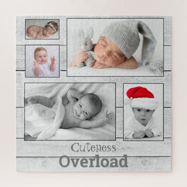 Photo Collage Cuteness Overload Keepsake Puzzle (Vertical)