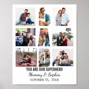 Photo Collage Dad Birthday Custom Father's Day Poster
