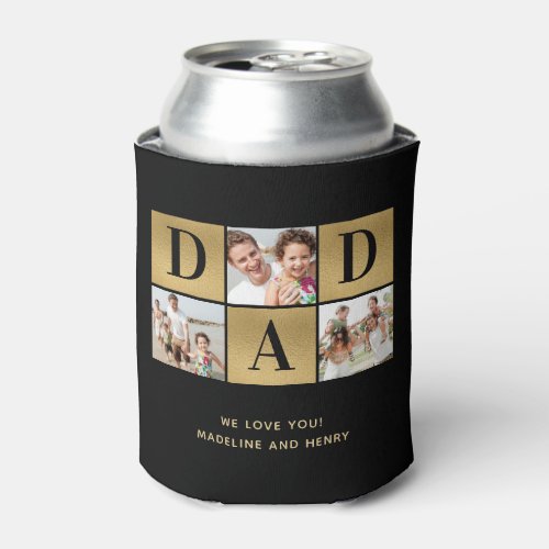 Photo Collage Dad Block Letters Typography Cooler